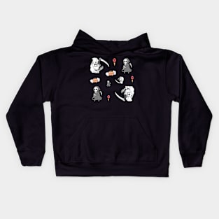 Funky ghost stickers Kids Hoodie